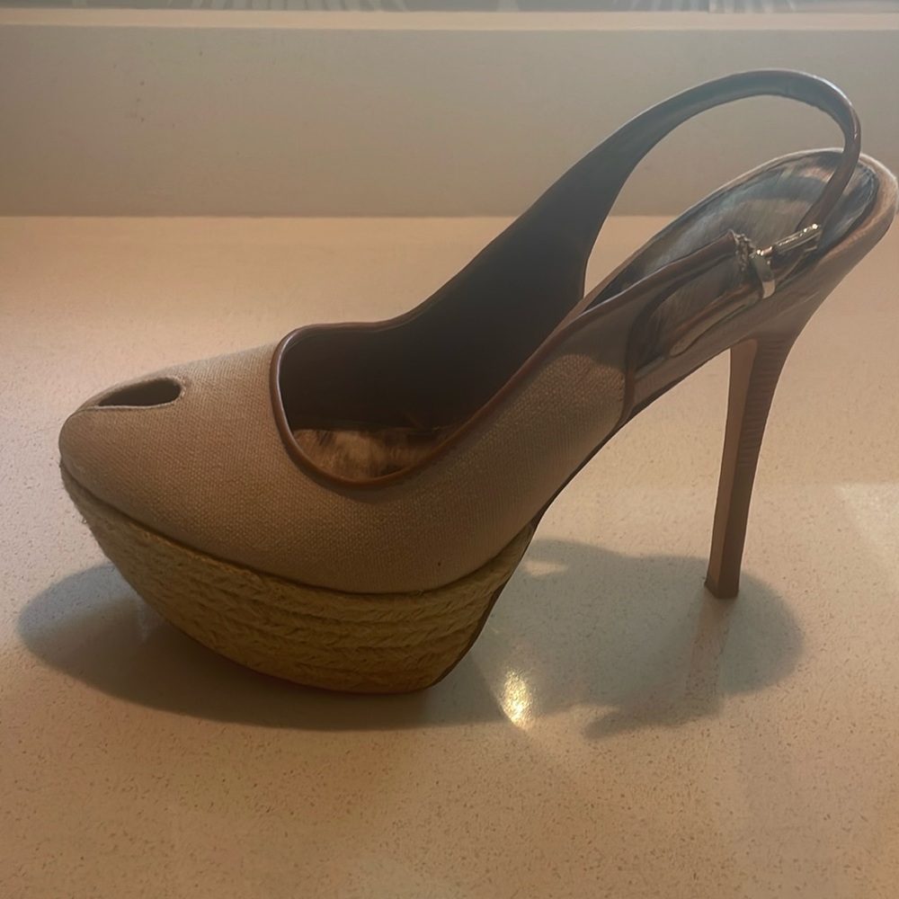 Sam Edelman Canvas Platform Heels Size 8